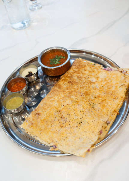 Onion Rava Masala Dosa